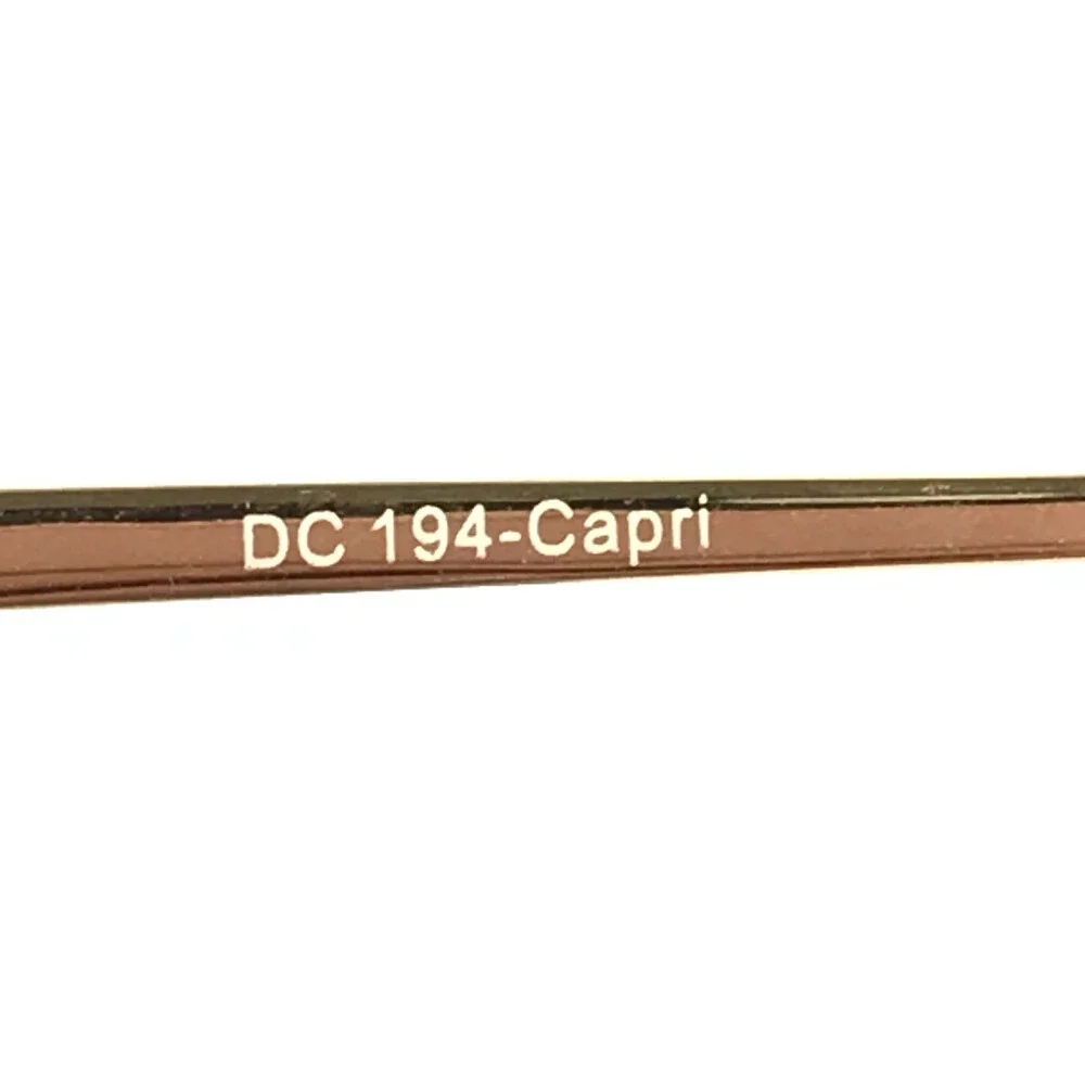 DiCaprio Eyeglasses Frames DC194 BLACK GOLD Cat Eye Full Rim 51-18-140